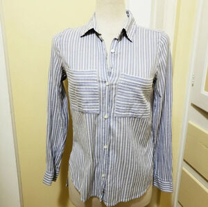 SALE! Old Navy Button Down Shirt | Striped Blue | Sz XS